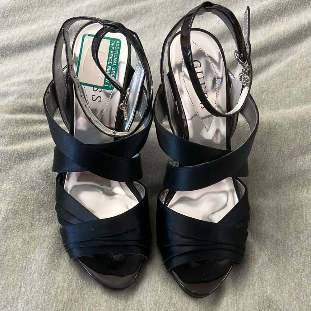 GUESS Black Strappy Women's Heels